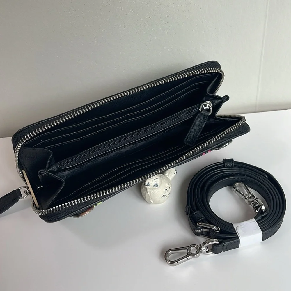 Karl Lagerfeld Paris Genuine Leather Wallet Crossbody